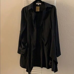 Blk jacket w/ flowing edges/ very soft